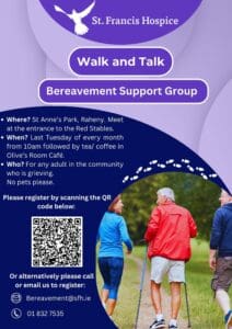 Leaflet about Walk and Talk bereavement support group.