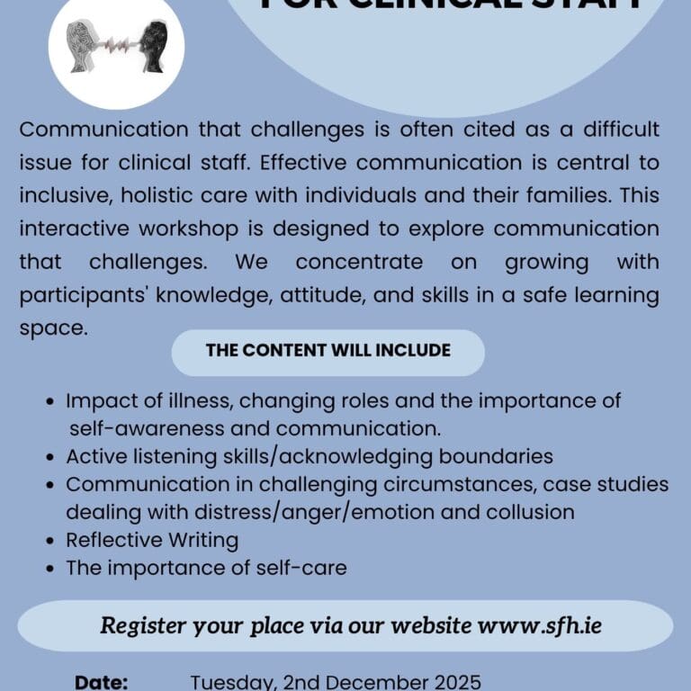 Flyer for challenging communication for clinical staff
