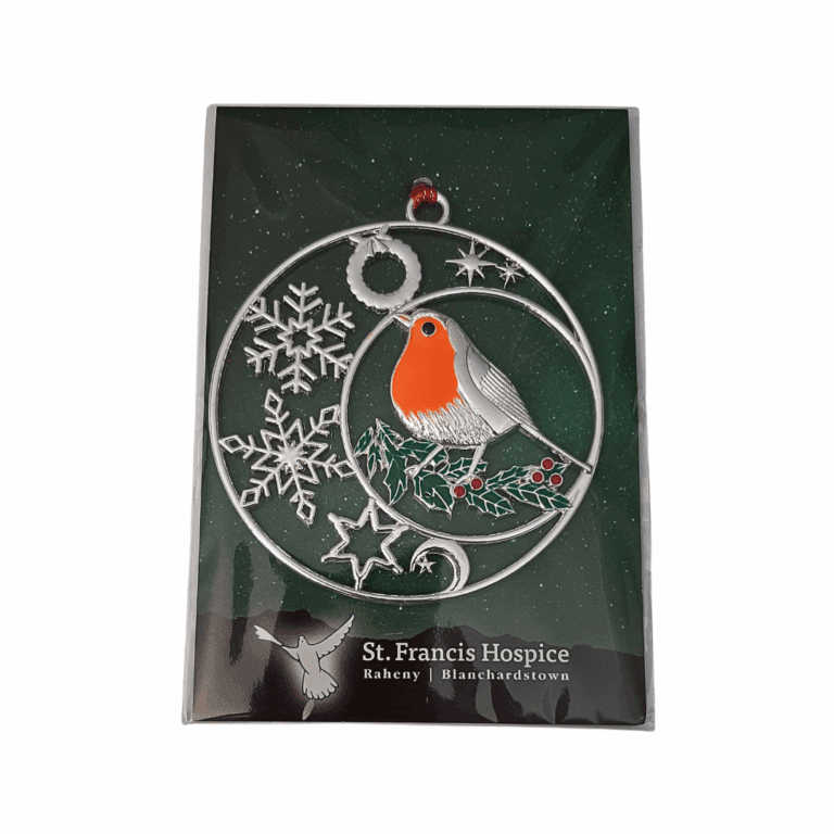 Robin Decoration Green Backing